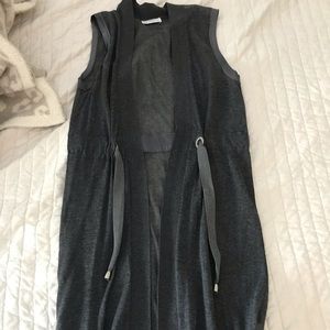 Dark gray long Brunello Cucinelli vest